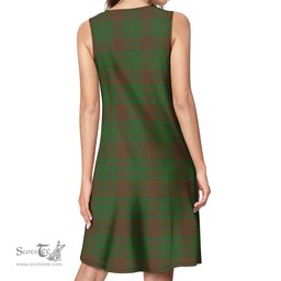 Scottish MacAlister of Glenbarr Hunting Tartan Womens Casual Dresses - Tartan Dress Womens Scottish Plaid Tartan Plaid - ScotsTee - scotstee.com