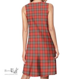 Scottish Fraser Weathered Tartan Womens Casual Dresses - Tartan Dress Womens Scottish Plaid Tartan Plaid - ScotsTee - scotstee.com