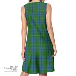 Scottish Johnstone-Johnston Tartan Womens Casual Dresses - Tartan Dress Womens Scottish Plaid Tartan Plaid - ScotsTee - scotstee.com