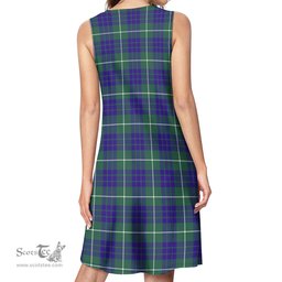 Scottish Hamilton Hunting Modern Tartan Womens Casual Dresses - Tartan Dress Womens Scottish Plaid Tartan Plaid - ScotsTee - scotstee.com
