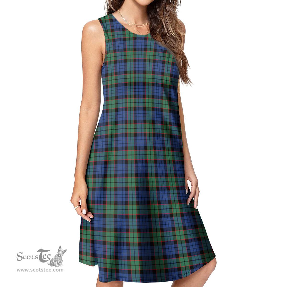 Scottish Fletcher Ancient Tartan Womens Casual Dresses - Tartan Dress Womens Scottish Plaid Tartan Plaid - ScotsTee - scotstee.com