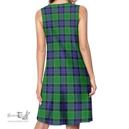 Scottish Graham of Menteith Modern Tartan Womens Casual Dresses - Tartan Dress Womens Scottish Plaid Tartan Plaid - ScotsTee - scotstee.com