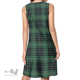 Scottish MacAulay Hunting Ancient Tartan Womens Casual Dresses - Tartan Dress Womens Scottish Plaid Tartan Plaid - ScotsTee - scotstee.com