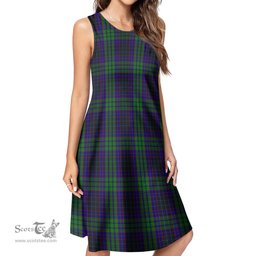 Scottish Lumsden Green Tartan Womens Casual Dresses - Tartan Dress Womens Scottish Plaid Tartan Plaid - ScotsTee - scotstee.com