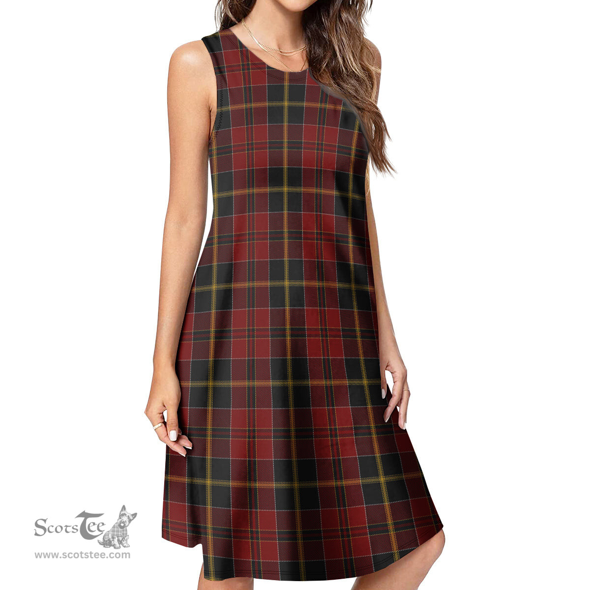 Scottish MacAlister of Skye Tartan Womens Casual Dresses - Tartan Dress Womens Scottish Plaid Tartan Plaid - ScotsTee - scotstee.com
