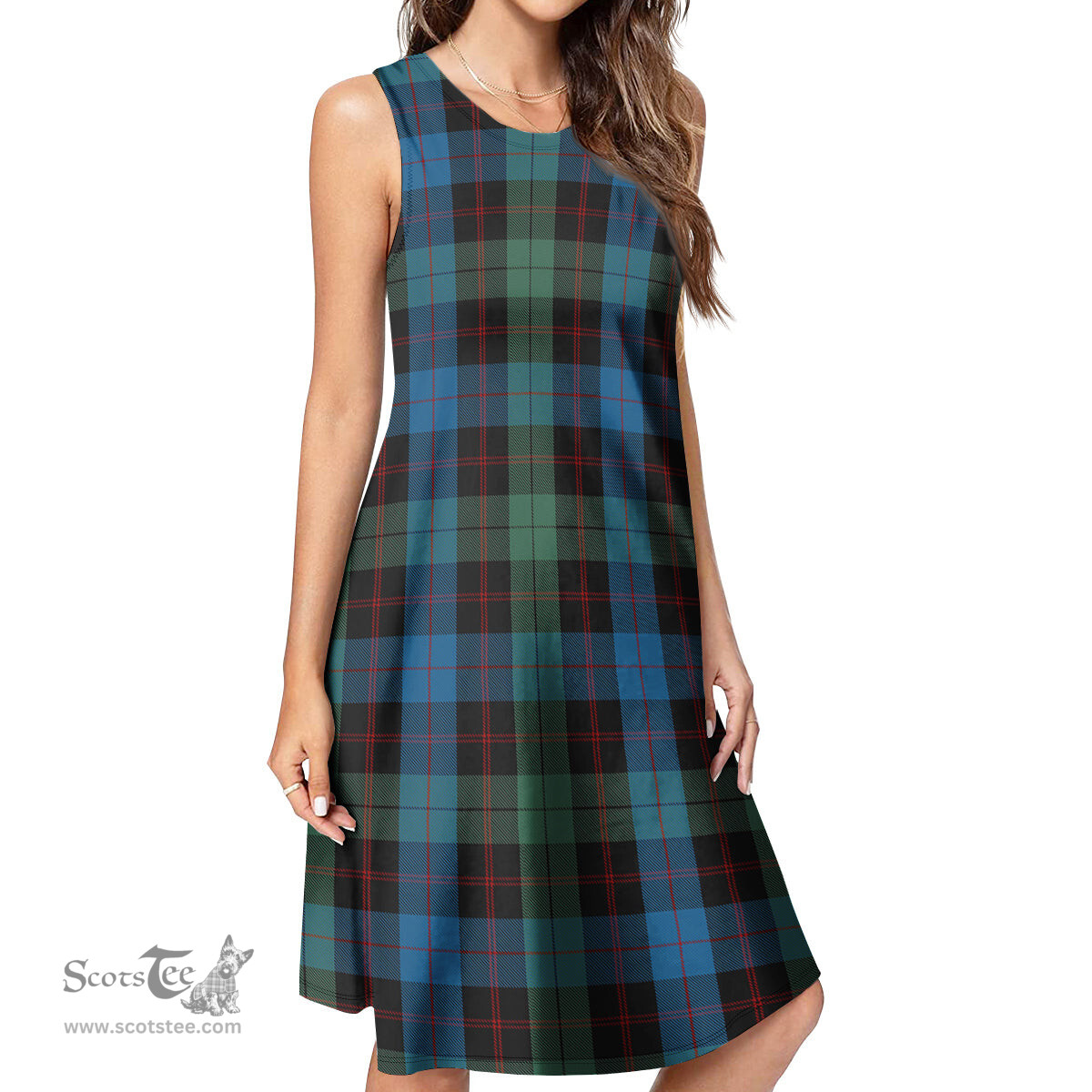 Scottish Guthrie Tartan Womens Casual Dresses - Tartan Dress Womens Scottish Plaid Tartan Plaid - ScotsTee - scotstee.com