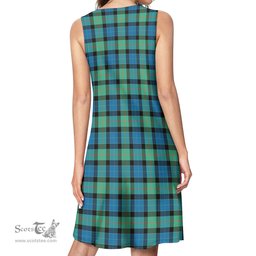 Scottish Gunn Ancient Tartan Womens Casual Dresses - Tartan Dress Womens Scottish Plaid Tartan Plaid - ScotsTee - scotstee.com