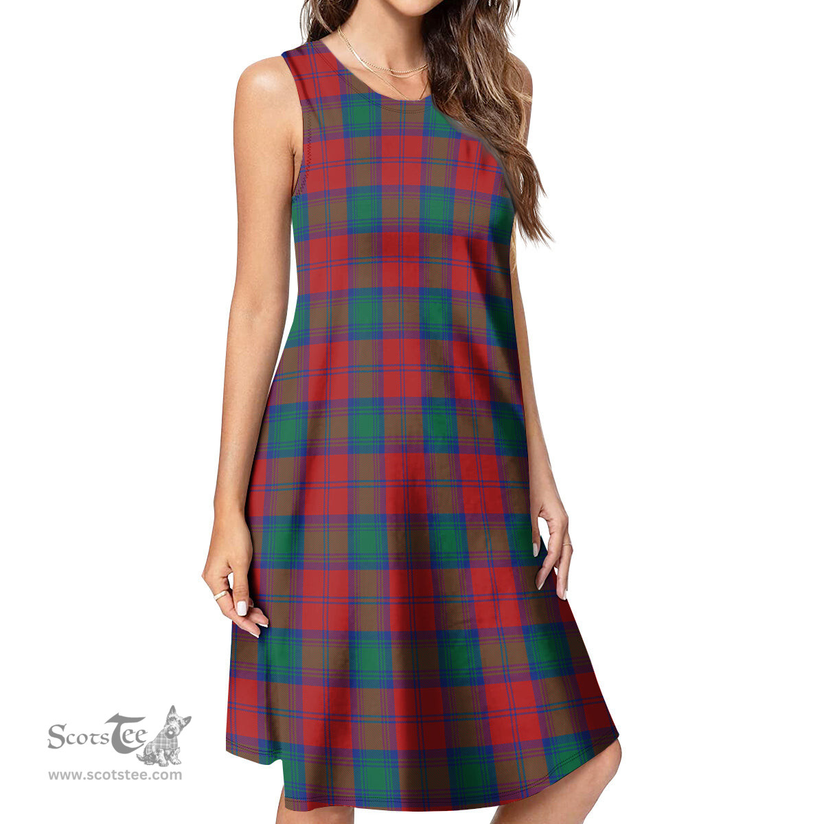 Scottish Fotheringham Modern Tartan Womens Casual Dresses - Tartan Dress Womens Scottish Plaid Tartan Plaid - ScotsTee - scotstee.com