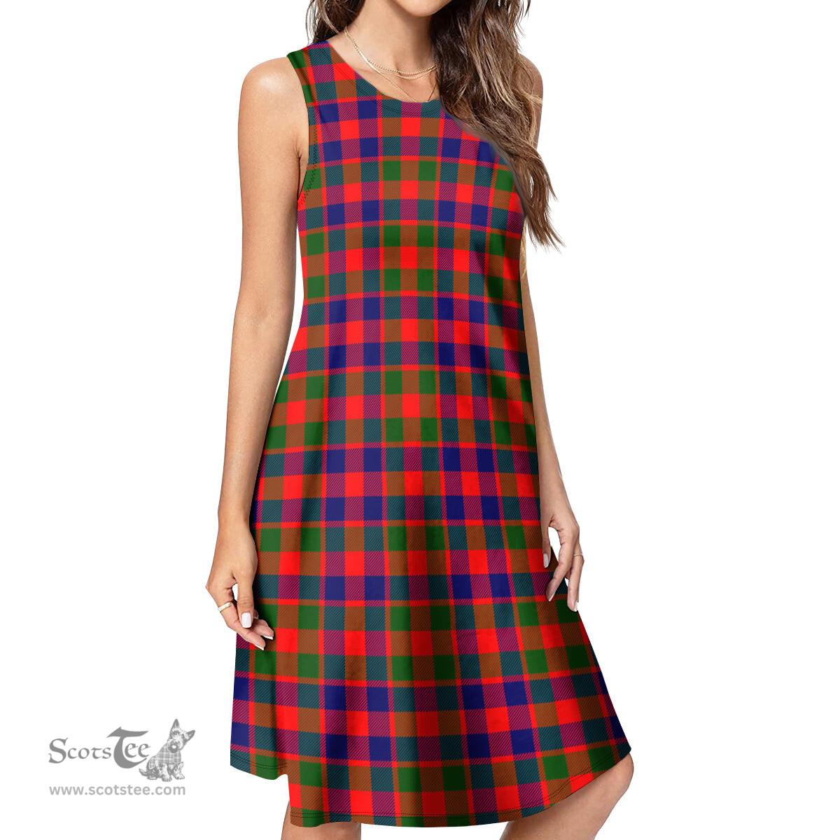 Scottish Gow Modern Tartan Womens Casual Dresses - Tartan Dress Womens Scottish Plaid Tartan Plaid - ScotsTee - scotstee.com