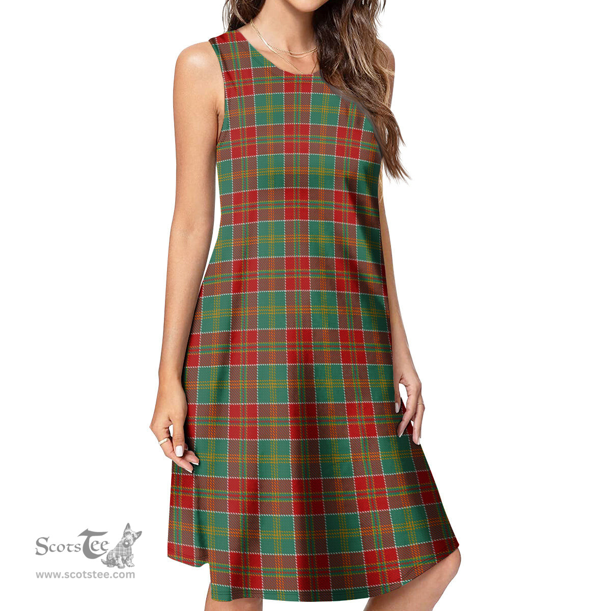 Scottish MacDonald of Kingsburgh Tartan Womens Casual Dresses - Tartan Dress Womens Scottish Plaid Tartan Plaid - ScotsTee - scotstee.com