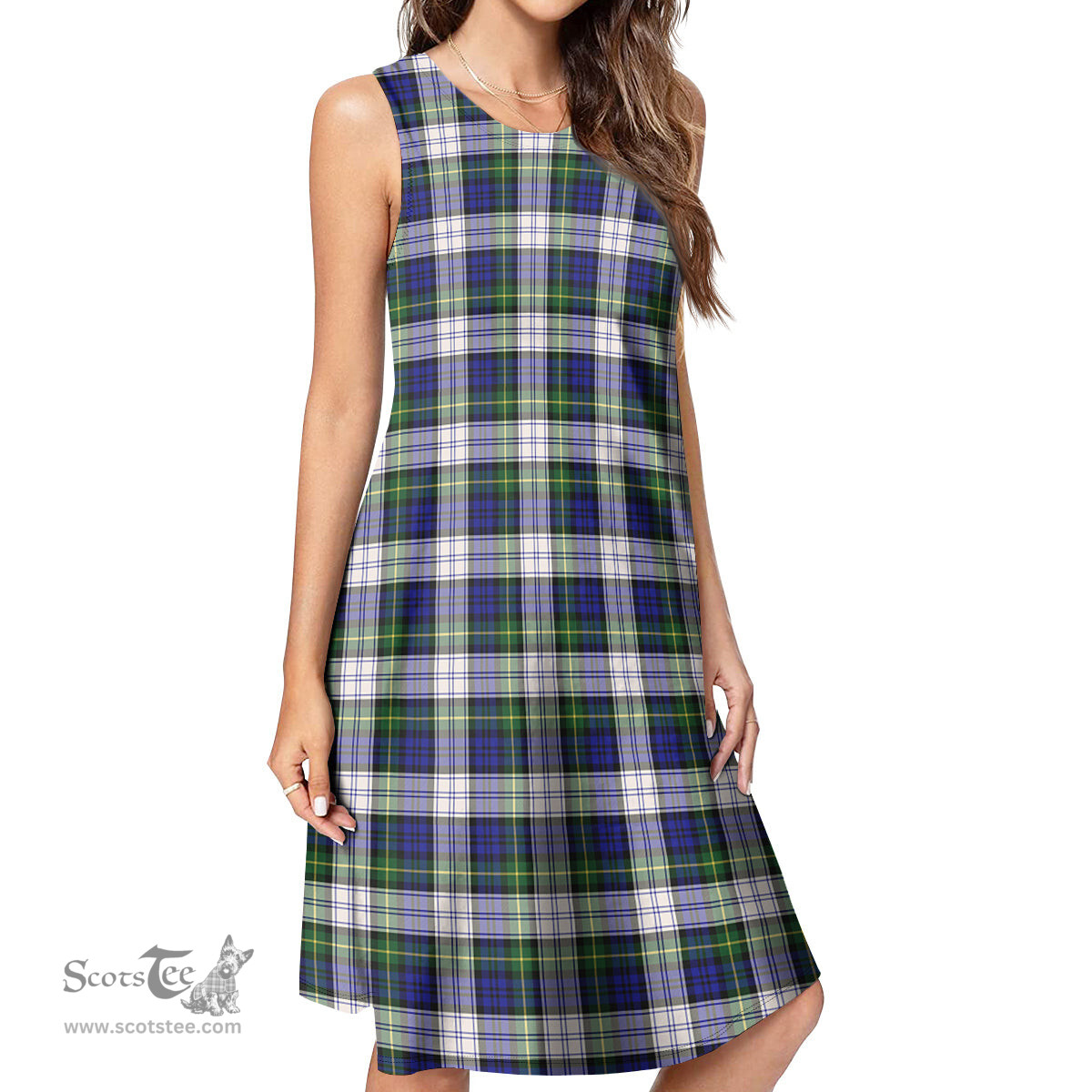 Scottish Gordon Dress Modern Tartan Womens Casual Dresses - Tartan Dress Womens Scottish Plaid Tartan Plaid - ScotsTee - scotstee.com
