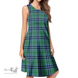 Scottish Keith Ancient Tartan Womens Casual Dresses - Tartan Dress Womens Scottish Plaid Tartan Plaid - ScotsTee - scotstee.com