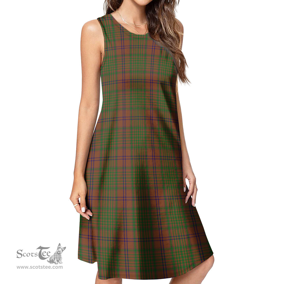 Scottish MacGillivray Hunting Tartan Womens Casual Dresses - Tartan Dress Womens Scottish Plaid Tartan Plaid - ScotsTee - scotstee.com