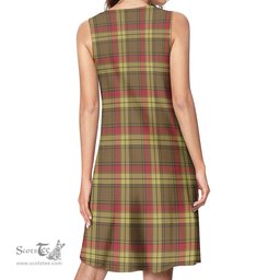 Scottish MacMillan Old Weathered Tartan Womens Casual Dresses - Tartan Dress Womens Scottish Plaid Tartan Plaid - ScotsTee - scotstee.com