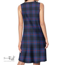 Scottish McCoy Blue Tartan Womens Casual Dresses - Tartan Dress Womens Scottish Plaid Tartan Plaid - ScotsTee - scotstee.com