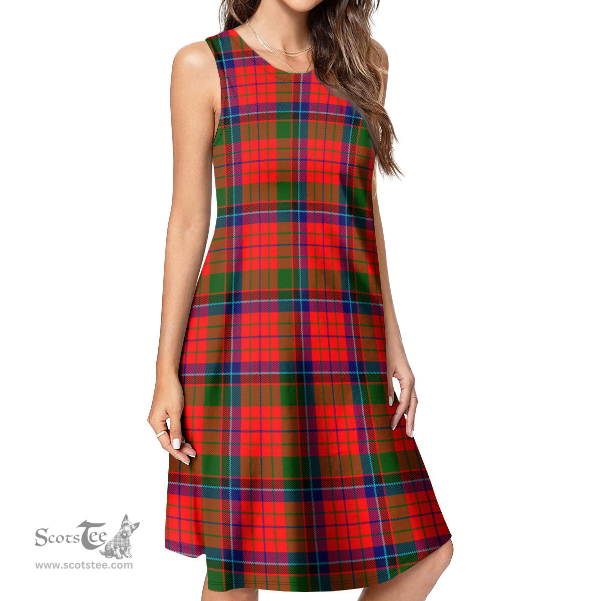 Scottish MacNicol of Scorrybreac Tartan Womens Casual Dresses - Tartan Dress Womens Scottish Plaid Tartan Plaid - ScotsTee - scotstee.com
