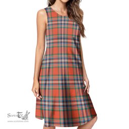 Scottish MacFarlane Ancient Tartan Womens Casual Dresses - Tartan Dress Womens Scottish Plaid Tartan Plaid - ScotsTee - scotstee.com
