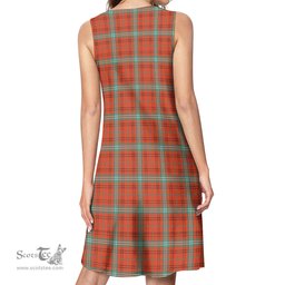 Scottish Morrison Red Ancient Tartan Womens Casual Dresses - Tartan Dress Womens Scottish Plaid Tartan Plaid - ScotsTee - scotstee.com