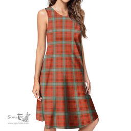 Scottish Morrison Red Ancient Tartan Womens Casual Dresses - Tartan Dress Womens Scottish Plaid Tartan Plaid - ScotsTee - scotstee.com