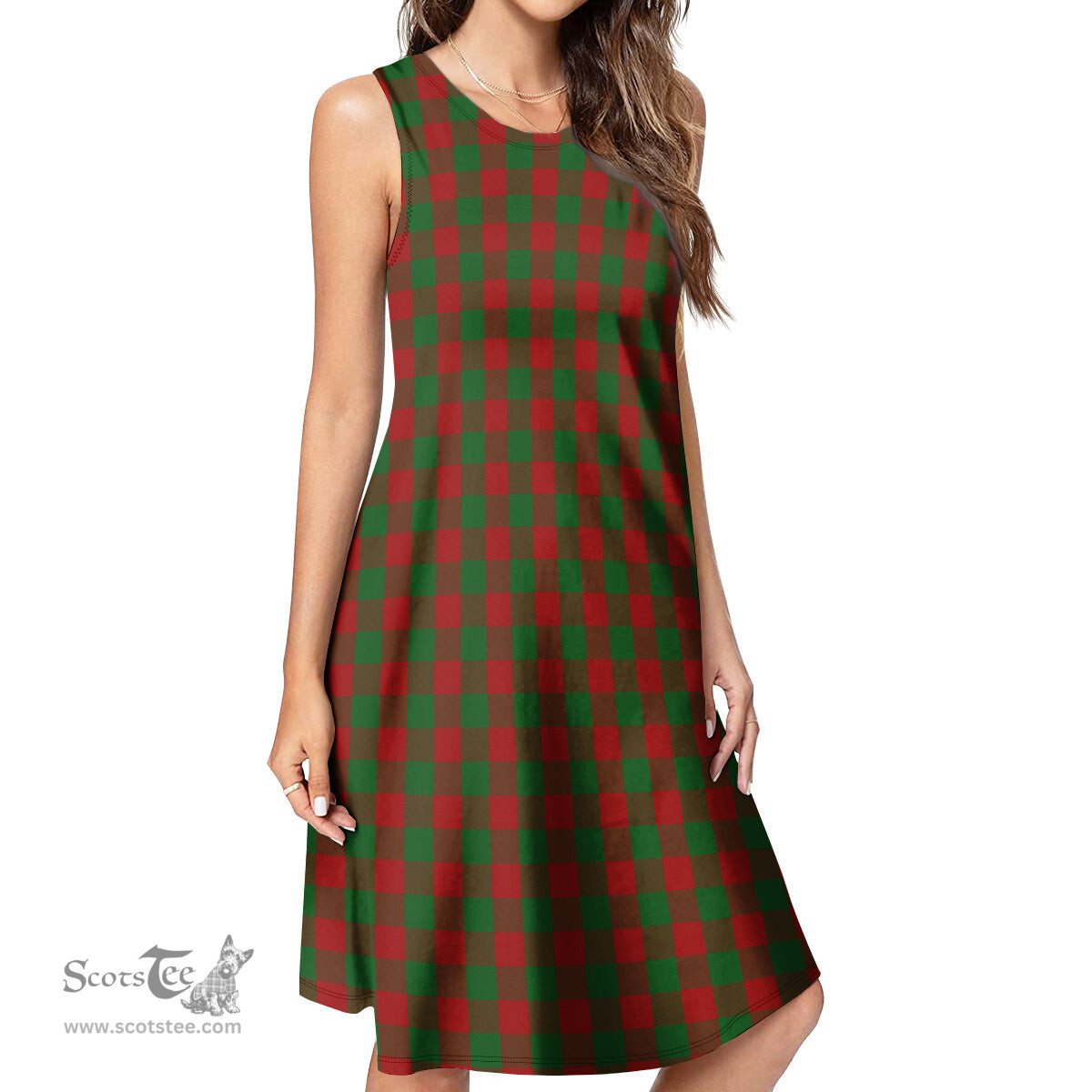 Scottish Moncrieff Tartan Womens Casual Dresses - Tartan Dress Womens Scottish Plaid Tartan Plaid - ScotsTee - scotstee.com