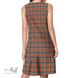 Scottish MacNaughton Ancient Tartan Womens Casual Dresses - Tartan Dress Womens Scottish Plaid Tartan Plaid - ScotsTee - scotstee.com
