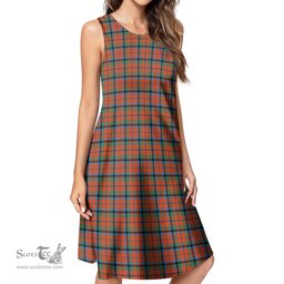 Scottish MacNaughton Ancient Tartan Womens Casual Dresses - Tartan Dress Womens Scottish Plaid Tartan Plaid - ScotsTee - scotstee.com