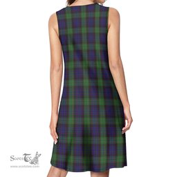Scottish Nicolson Green Hunting Tartan Womens Casual Dresses - Tartan Dress Womens Scottish Plaid Tartan Plaid - ScotsTee - scotstee.com