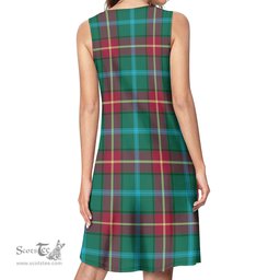 Scottish Manitoba Province Canada Tartan Womens Casual Dresses - Tartan Dress Womens Scottish Plaid Tartan Plaid - ScotsTee - scotstee.com
