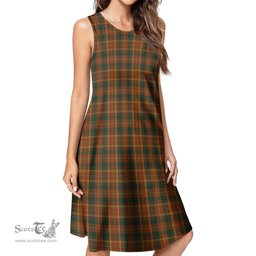 Scottish Monaghan County Ireland Tartan Womens Casual Dresses - Tartan Dress Womens Scottish Plaid Tartan Plaid - ScotsTee - scotstee.com