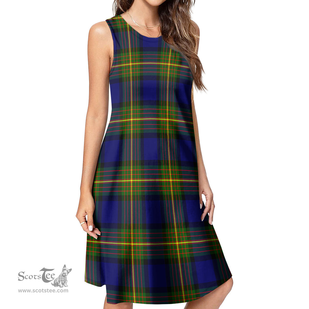 Scottish Muir Tartan Womens Casual Dresses - Tartan Dress Womens Scottish Plaid Tartan Plaid - ScotsTee - scotstee.com