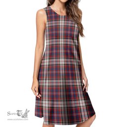 Scottish MacFarlane Dress Tartan Womens Casual Dresses - Tartan Dress Womens Scottish Plaid Tartan Plaid - ScotsTee - scotstee.com