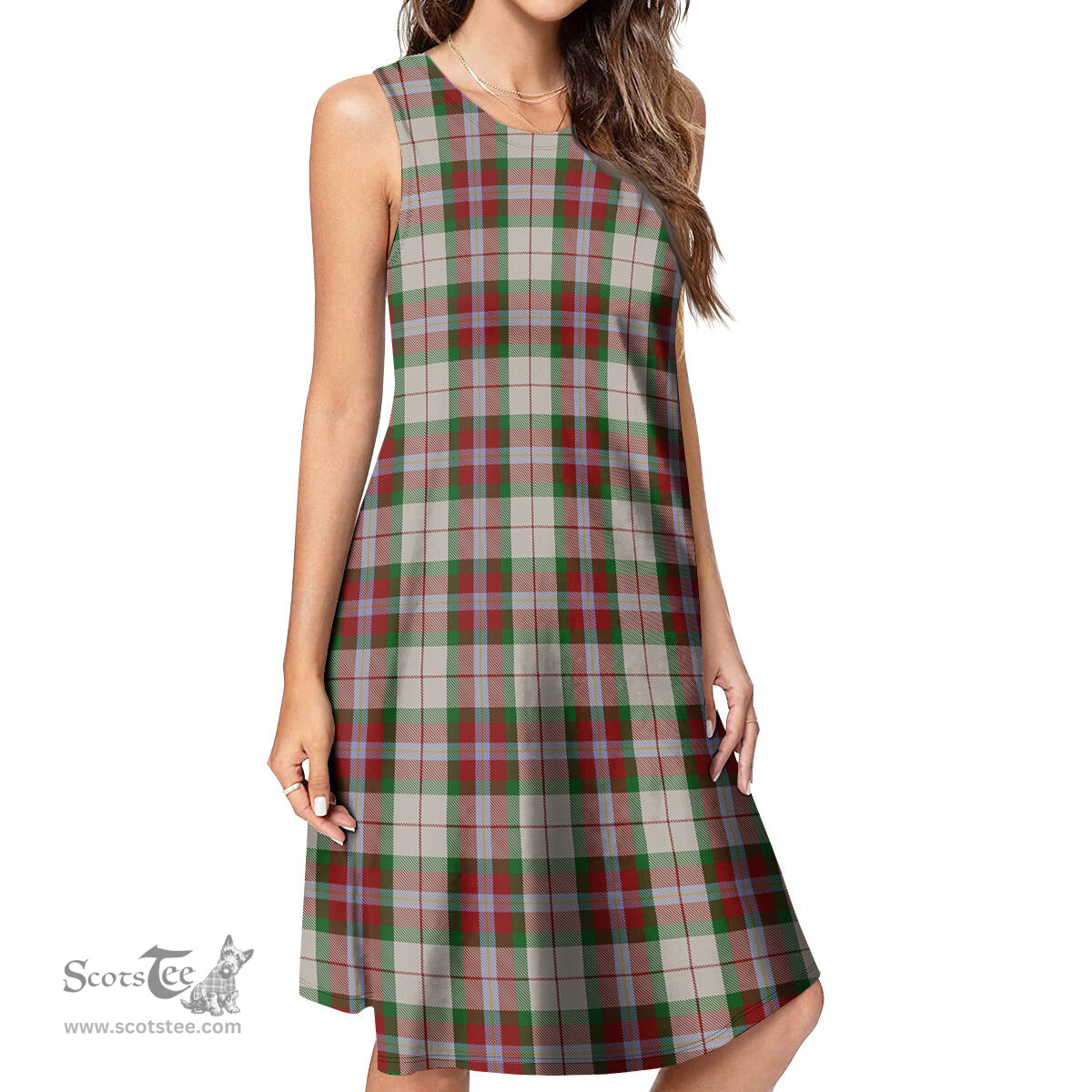 Scottish MacLean Dress Tartan Womens Casual Dresses - Tartan Dress Womens Scottish Plaid Tartan Plaid - ScotsTee - scotstee.com