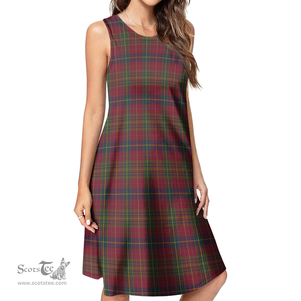 Scottish Rice of Wales Tartan Womens Casual Dresses - Tartan Dress Womens Scottish Plaid Tartan Plaid - ScotsTee - scotstee.com