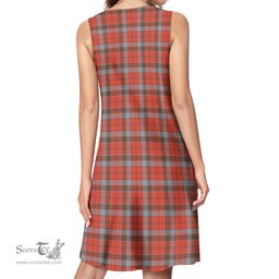 Scottish Robertson Weathered Tartan Womens Casual Dresses - Tartan Dress Womens Scottish Plaid Tartan Plaid - ScotsTee - scotstee.com
