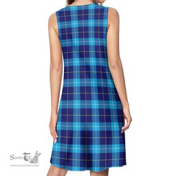 Scottish McKerrell Tartan Womens Casual Dresses - Tartan Dress Womens Scottish Plaid Tartan Plaid - ScotsTee - scotstee.com