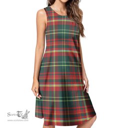 Scottish New Brunswick Province Canada Tartan Womens Casual Dresses - Tartan Dress Womens Scottish Plaid Tartan Plaid - ScotsTee - scotstee.com