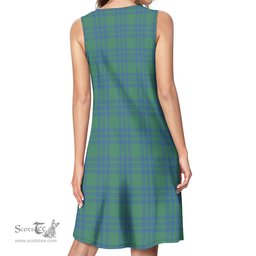 Scottish Montgomery Ancient Tartan Womens Casual Dresses - Tartan Dress Womens Scottish Plaid Tartan Plaid - ScotsTee - scotstee.com