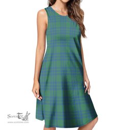 Scottish Montgomery Ancient Tartan Womens Casual Dresses - Tartan Dress Womens Scottish Plaid Tartan Plaid - ScotsTee - scotstee.com