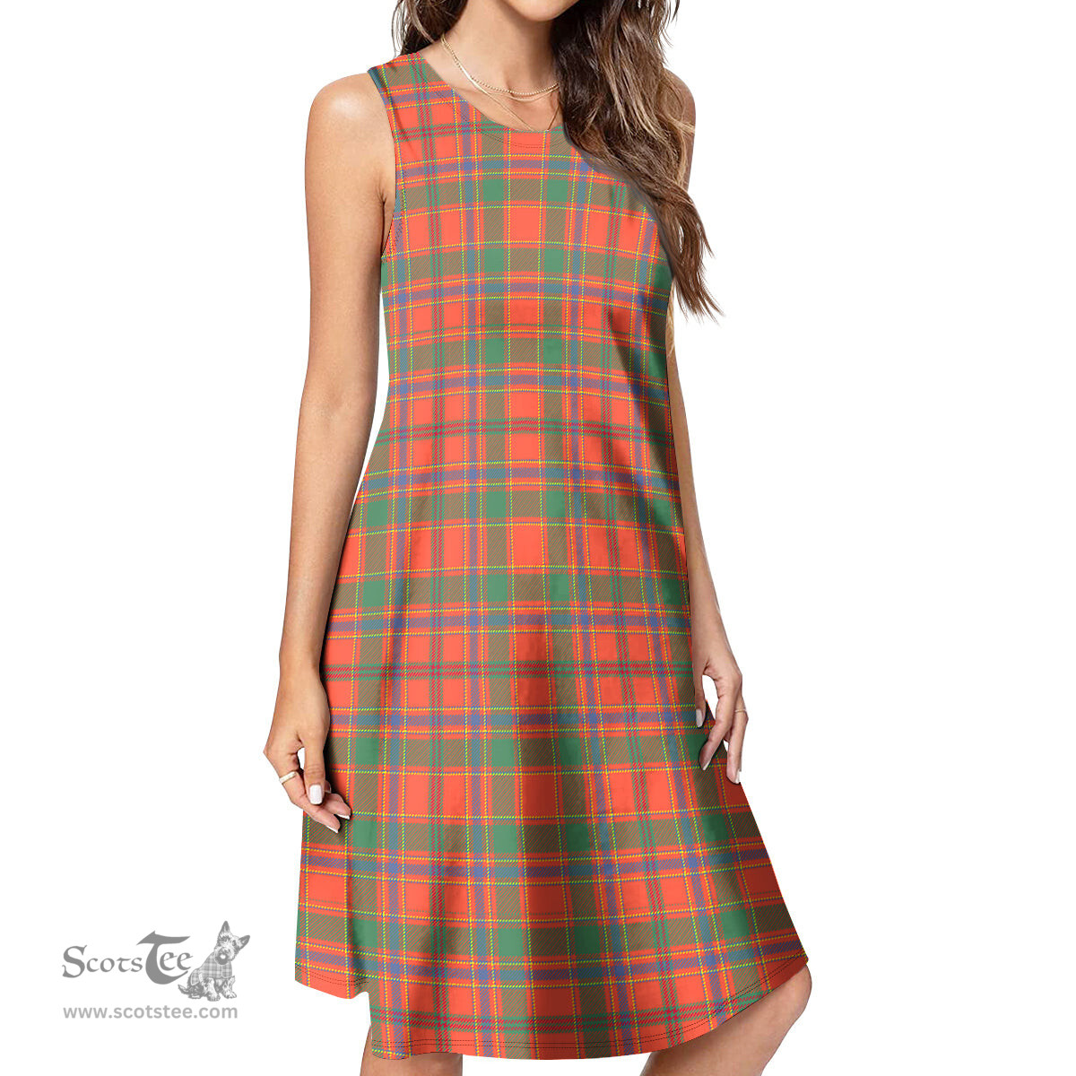 Scottish Munro Ancient Tartan Womens Casual Dresses - Tartan Dress Womens Scottish Plaid Tartan Plaid - ScotsTee - scotstee.com