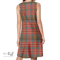 Scottish MacPherson Weathered Tartan Womens Casual Dresses - Tartan Dress Womens Scottish Plaid Tartan Plaid - ScotsTee - scotstee.com