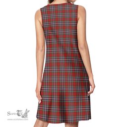 Scottish MacFarlane Red Tartan Womens Casual Dresses - Tartan Dress Womens Scottish Plaid Tartan Plaid - ScotsTee - scotstee.com