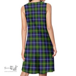 Scottish MacNeil of Barra Modern Tartan Womens Casual Dresses - Tartan Dress Womens Scottish Plaid Tartan Plaid - ScotsTee - scotstee.com