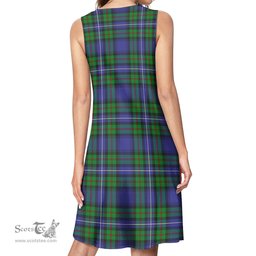 Scottish Robertson Hunting Modern Tartan Womens Casual Dresses - Tartan Dress Womens Scottish Plaid Tartan Plaid - ScotsTee - scotstee.com