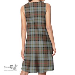 Scottish MacLeod of Harris Weathered Tartan Womens Casual Dresses - Tartan Dress Womens Scottish Plaid Tartan Plaid - ScotsTee - scotstee.com