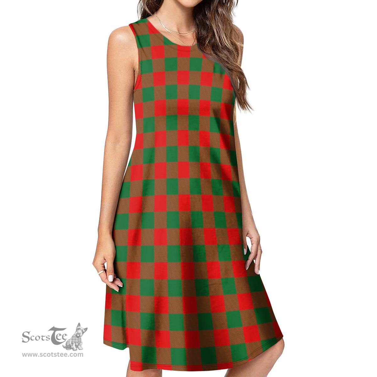 Scottish Moncrieff Modern Tartan Womens Casual Dresses - Tartan Dress Womens Scottish Plaid Tartan Plaid - ScotsTee - scotstee.com
