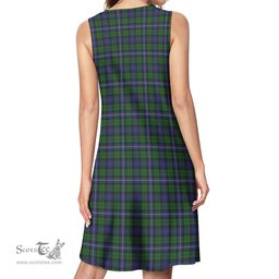 Scottish Robertson Hunting Tartan Womens Casual Dresses - Tartan Dress Womens Scottish Plaid Tartan Plaid - ScotsTee - scotstee.com
