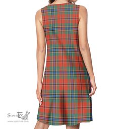 Scottish MacLean of Duart Ancient Tartan Womens Casual Dresses - Tartan Dress Womens Scottish Plaid Tartan Plaid - ScotsTee - scotstee.com