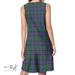Scottish Sinclair Hunting Modern Tartan Womens Casual Dresses - Tartan Dress Womens Scottish Plaid Tartan Plaid - ScotsTee - scotstee.com