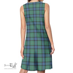 Scottish Sinclair Hunting Ancient Tartan Womens Casual Dresses - Tartan Dress Womens Scottish Plaid Tartan Plaid - ScotsTee - scotstee.com