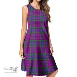 Scottish Wardlaw Modern Tartan Womens Casual Dresses - Tartan Dress Womens Scottish Plaid Tartan Plaid - ScotsTee - scotstee.com